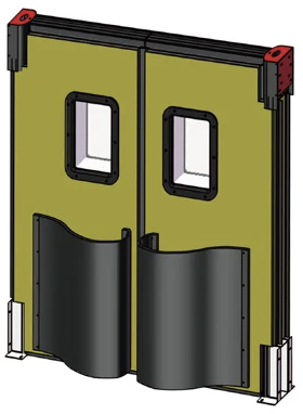 TDK HE100 insulated double-acting traffic door
